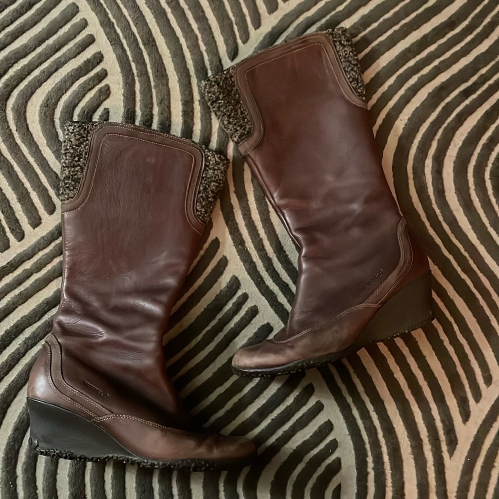 Merrell Leather Wedge Boots (brown)